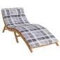 Preview: ARDEBO.de - Sonnen-Lounger Kissen Plaid Grau 180 x 60 x 4 cm Oxford-Stoff