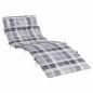 Preview: Sonnen-Lounger Kissen Plaid Grau 180 x 60 x 4 cm Oxford-Stoff