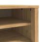 Preview: ARDEBO.de - Flurbank Wachsbraun 115 x 40 x 45 cm Massivholz Kiefer