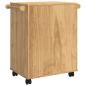 Preview: Küchentrolley FLORO Wachsbraun 72,5 x 45 x 80 cm
