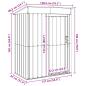 Preview: Gartenhütten Braun 137 x 81 x 180 cm Metall