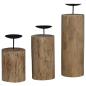 Preview: Kerzenhalter 3 pcs Natur Massivholz Teak