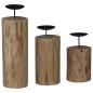 Preview: Kerzenhalter 3 pcs Natur Massivholz Teak