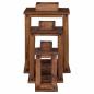 Preview: Laterne 3 pcs Natur Mahagoni Holz