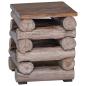 Preview: Hocker Natur 30 x 30 x 38 cm Massivholz Teak