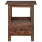 Preview: Nachttisch Braun 30 x 30 x 47 cm Massives upgecyceltes Holz