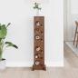 Preview: Regal Braun 20 x 25 x 100 cm Massives Mahagoni Holz