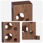 Preview: Regal Braun 20 x 25 x 100 cm Massives Mahagoni Holz
