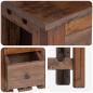 Preview: Schrank Braun 60 x 30 x 70 cm Massives upgecyceltes Holz