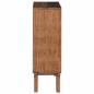 Preview: Regal Braun 60 x 30 x 90 cm Massives upgecyceltes Holz