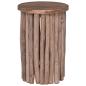 Preview: Hocker Natur 30 x 30 x 45 cm Massivholz Teak