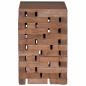 Preview: Hocker Natur 29 x 29 x 48 cm Massivholz Altholz