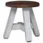 Preview: Hocker Natur 22 x 22 x 24 cm Mahagoni Holz