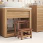 Preview: Hocker Natur 37 x 37 x 46 cm Mahagoni Holz