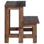 Preview: Hocker Natur 37 x 37 x 46 cm Mahagoni Holz