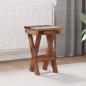 Preview: ARDEBO.de - Hocker Natur 30 x 30 x 48 cm Massivholz Altholz