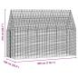 Preview: ARDEBO.de - Hasenkäfig Silber 300 x 100 x 210 cm Verzinkter Stahl