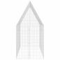 Preview: Hasenkäfig Silber 400 x 100 x 210 cm Verzinkter Stahl