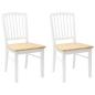 Preview: Esszimmerstühle 2 pcs Weiß 50 x 52,5 x 91 cm Massives Gummiholz