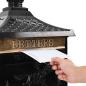 Preview: Stehender Briefkasten mit Speicher Schwarz 42,5 x 29,5 x 117 cm