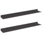 Preview: Wandregal mit Regal Wandmontiert 2 pcs Schwarz 80 x 9 x 2.5 cm