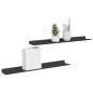 Preview: Wandregal mit Regal Wandmontiert 2 pcs Schwarz 80 x 9 x 2.5 cm