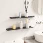 Preview: Wandregal mit Regal Wandmontiert 2 pcs Schwarz 80 x 9 x 2.5 cm