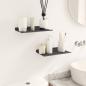 Preview: Wandregal mit Regal Wandmontiert 2 pcs Schwarz 80 x 9 x 2.5 cm