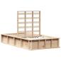 Preview: Bettrahmen Wachsbraun 75 x 190 cm Massives Kiefernholz
