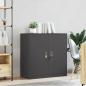 Preview: Aufbewahrungsschrank Schwarz 90 x 40 x 90 cm Stahl
