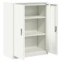 Preview: ARDEBO.de - Aufbewahrungsschrank Weiß 80 x 40 x 105 cm Kaltgewalzter Stahl
