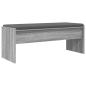 Preview: ARDEBO.de - Flurbank mit Kissen Graues Sonoma 103 x 38 x 40 cm