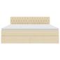 Preview: LED-Speicherbett mit Matratze Creme 180 x 200 cm Stoff