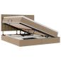 Preview: Aufbewahrungsbett Cappuccino 160 x 200 cm Kunstleder