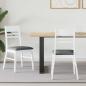 Preview: ARDEBO.de - Esszimmerstühle 2 pcs Weiß 43 x 54 x 89 cm Massives Gummiholz