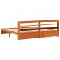 Preview: Bettrahmen mit Kopfteil 2 pcs Wachsbraun Massivholz Kiefer