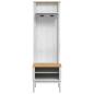 Preview: Flurschrank FLORO Weiß 50 x 40 x 158 cm Massivholz Kiefer