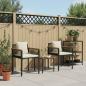 Preview: Gartenmöbel Set 3 pcs Schwarz und Cremeweiß PE-Rattan