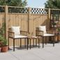 Preview: Gartenmöbel Set mit Kissen 3 pcs Beige und Cremeweiß PE-Rattan