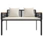 Preview: Bank Outdoor 2 -Seater 117 x 54 x 74,5 cm Poly-Rattan