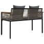Preview: Bank Outdoor Grau und Dunkelgrau 117 x 54 x 74,5 cm Poly-Rattan