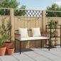 Preview: Bank Outdoor Beige und Cremeweiß 117 x 54 x 74,5 cm Poly-Rattan