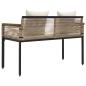 Preview: Bank Outdoor Beige und Cremeweiß 117 x 54 x 74,5 cm Poly-Rattan