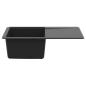 Preview: Waschbecken Schwarz 670 x 460 mm Granit