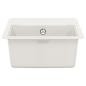 Preview: Waschbecken Weiß 560 x 460 mm 80% Quarz und 20% Harz