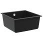 Preview: Waschbecken 80% Quarz und 20% Harz 430 x 460 mm Schwarz