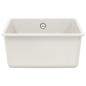 Preview: Waschbecken Weiß 430 x 460 mm 80% Quarz und 20% Harz