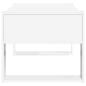 Preview: Couchtisch mit Speicher Weiß 92 x 53 x 45 cm Holzwerkstoff