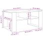 Preview: Couchtisch Artisan-Eiche 92 x 53 x 45 cm Holzwerkstoff