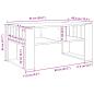 Preview: Couchtisch Artisan-Eiche 92 x 49,5 x 45 cm Holzwerkstoff